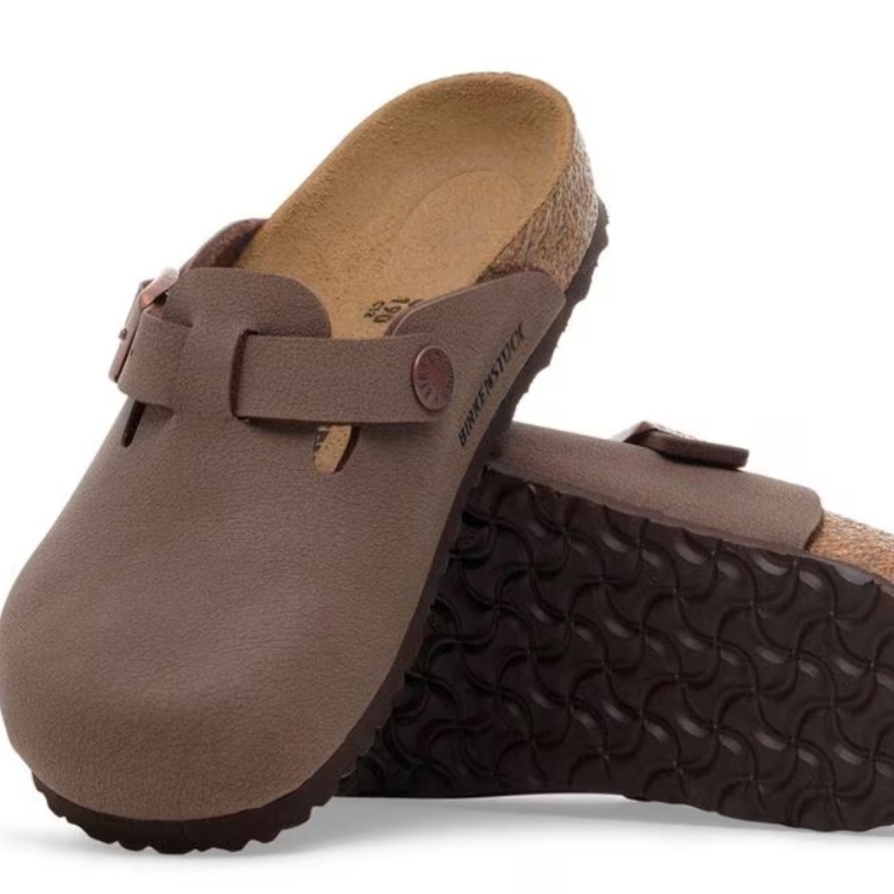 Boston Kids Birkenstock Mocha Slip-On Clogs